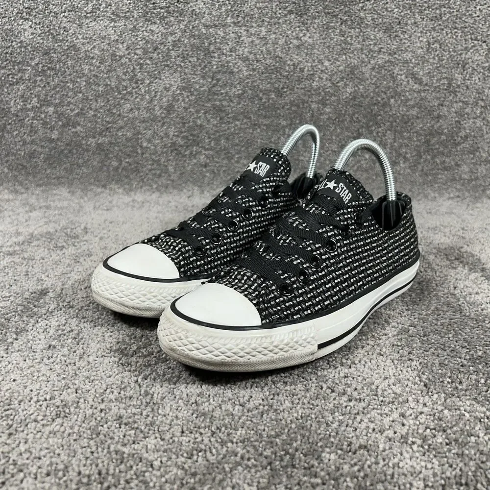 Converse Chuck Taylor All Star Hex Jacquard OX 119121F Women’s Sz 7 Black Shoes